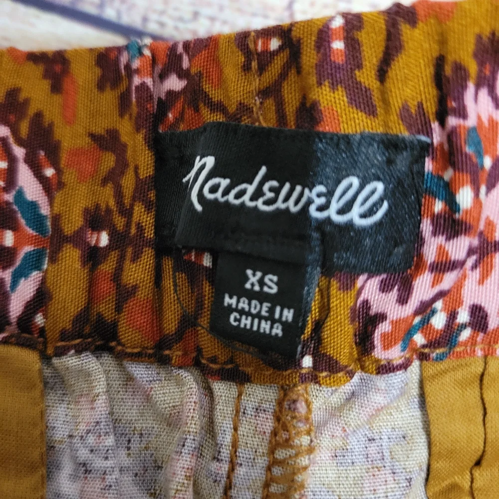 Madewell Drapey pull-on paisley shorts Size XS E 158 - Picture 6 of 7